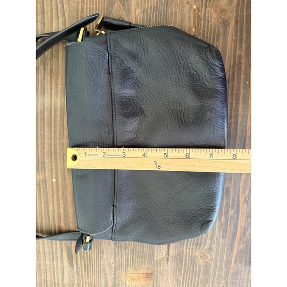 Fossil Black Leather Crossbody Bag Adjustable Strap Everyday  Purse Handbag - Picture 15 of 16